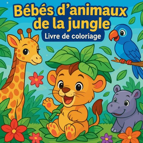 Bébés d'animaux de la Jungle - Livre de coloriage
