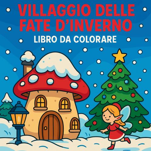 Villaggio delle fate d'inverno - Libro da colorare