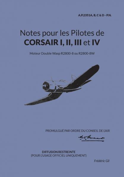 Notes pour les Pilotes de CORSAIR I II III et IV