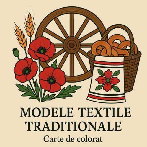 Modele Textile Tradiționale - Carte de Colorat pentru Adulți