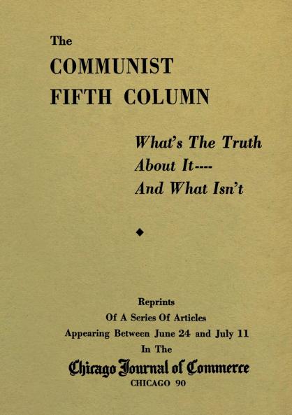 The Communist Fifth Column - What's the Truth About It-and What Isn't