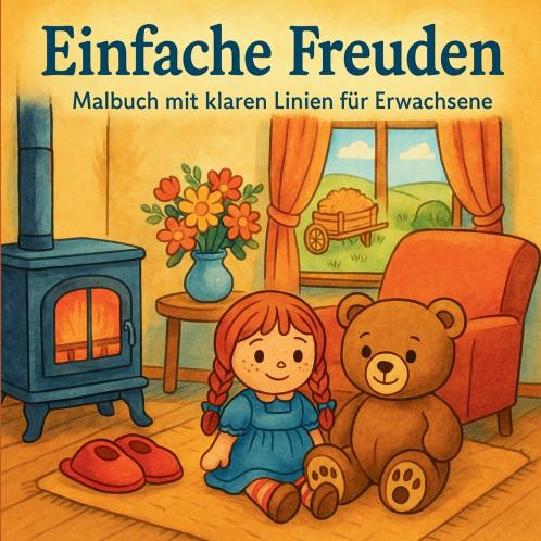 Einfache Freuden - Malbuch mit klaren Linien für Erwachsene