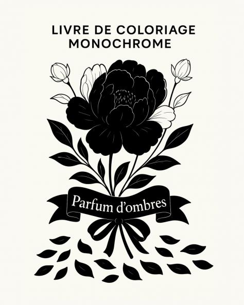 Livre de coloriage monochrome - Parfum d'ombres
