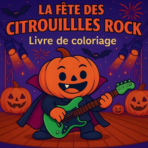 La Fête des Citrouilles Rock - Livre de coloriage