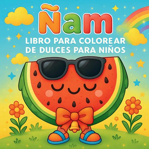 Ñam - Libro para colorear de dulces para niños