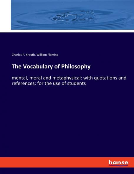 The Vocabulary of Philosophy