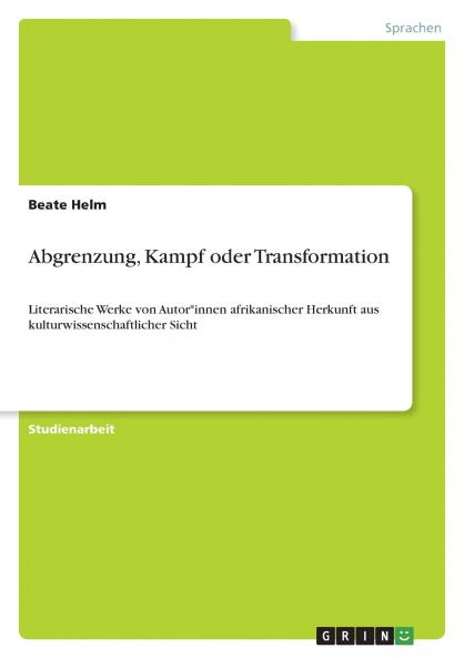 Abgrenzung Kampf oder Transformation