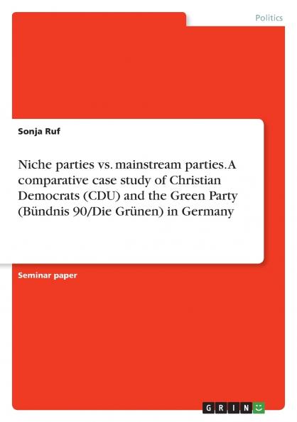 Niche parties vs. mainstream parties. A comparative case study of Christian Democrats (CDU) and the Green Party (Bündnis 90/Die Grünen) in Germany