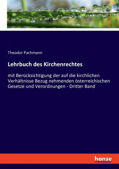 Lehrbuch des Kirchenrechtes