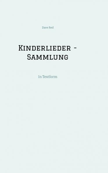 Kinderlieder - Sammlung