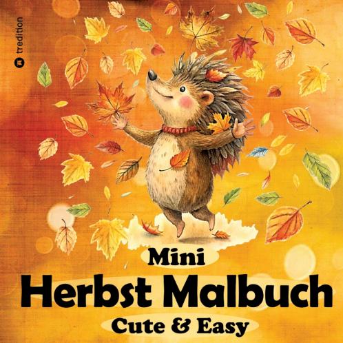 Herbst Malbuch für Erwachsene - Mini-Malbuch - Einfaches Malbuch - Herbst Ausmalbilder