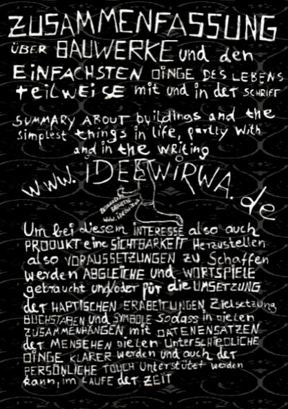 Zusammenfassung über Bauwerke und den Einfachsten Dingen des Lebens teilweise mit und in der Schrift