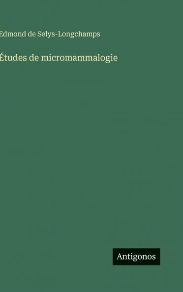 Études de micromammalogie