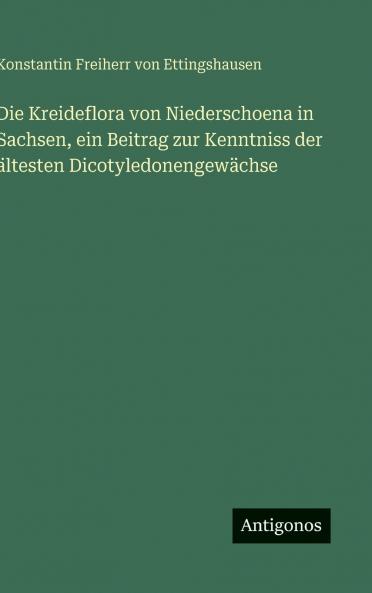 Die Kreideflora von Niederschoena in Sachsen ein Beitrag zur Kenntniss der ältesten Dicotyledonengewächse