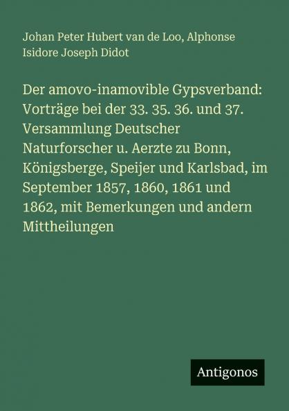 Der amovo-inamovible Gypsverband