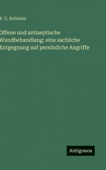 Offene und antiseptische Wundbehandlung