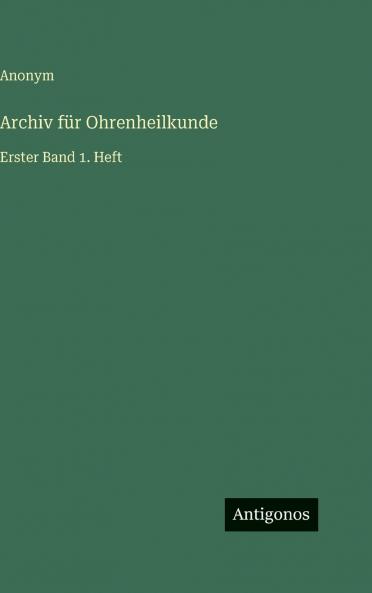 Archiv für Ohrenheilkunde