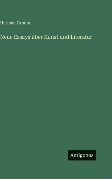 Neue Essays über Kunst und Literatur