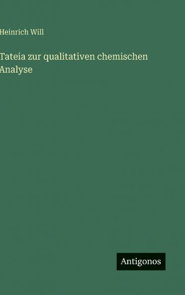 Tateia zur qualitativen chemischen Analyse
