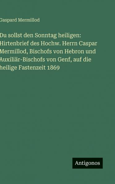 Du sollst den Sonntag heiligen