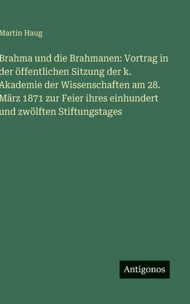 Brahma und die Brahmanen