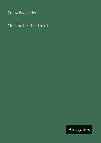 Oskische Bleitafel