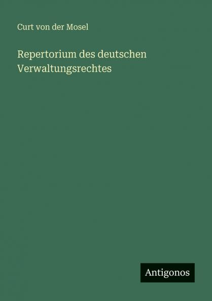 Repertorium des deutschen Verwaltungsrechtes