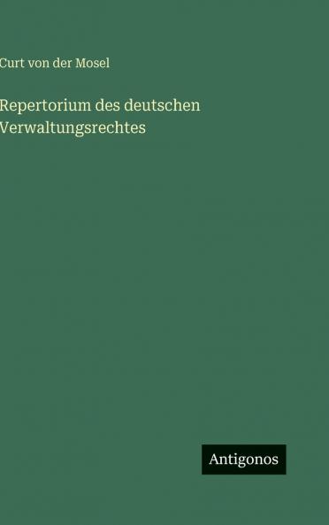 Repertorium des deutschen Verwaltungsrechtes