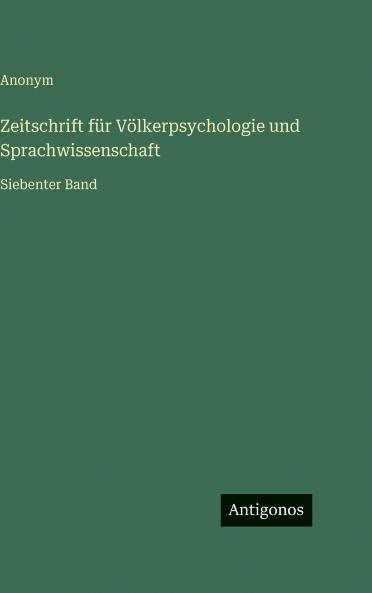 Zeitschrift für Völkerpsychologie und Sprachwissenschaft