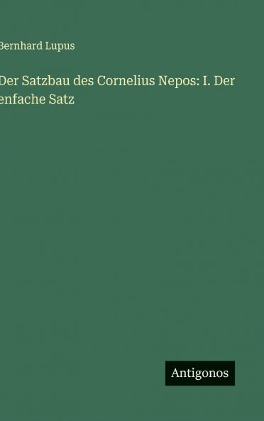 Der Satzbau des Cornelius Nepos