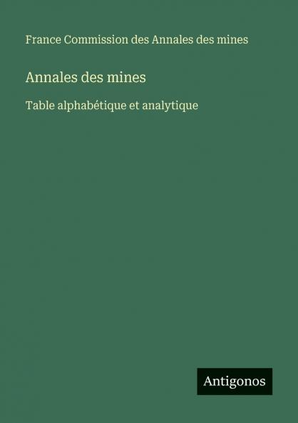 Annales des mines