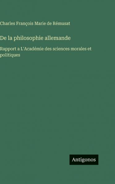 De la philosophie allemande