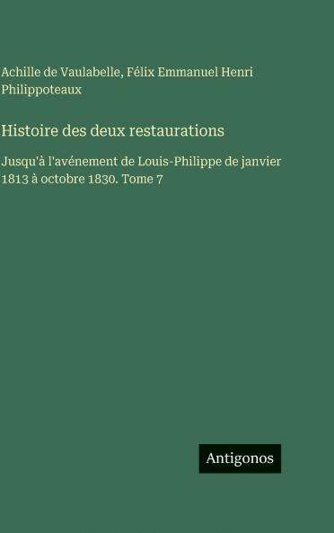 Histoire des deux restaurations