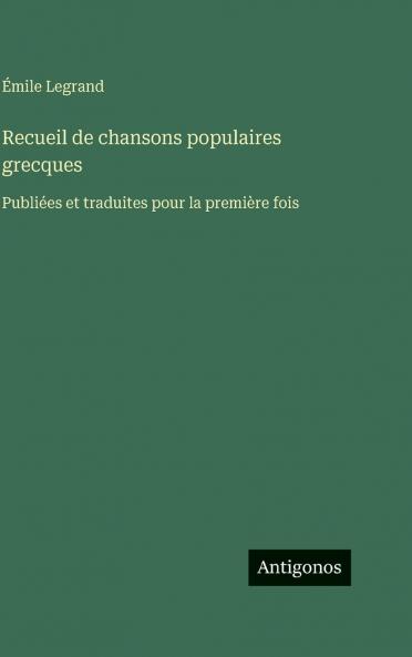 Recueil de chansons populaires grecques