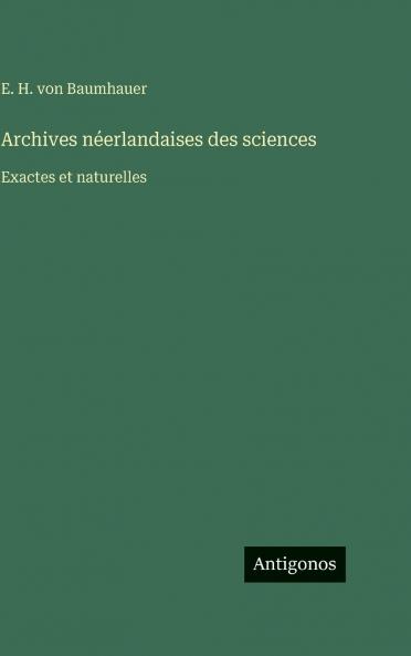 Archives néerlandaises des sciences