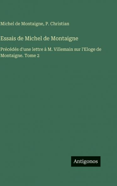 Essais de Michel de Montaigne