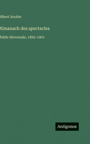 Almanach des spectacles