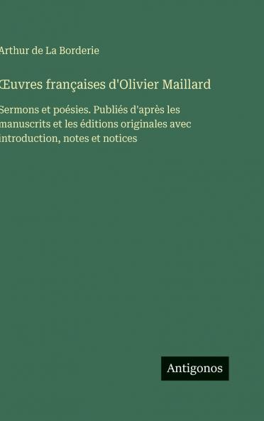 Œuvres françaises d'Olivier Maillard