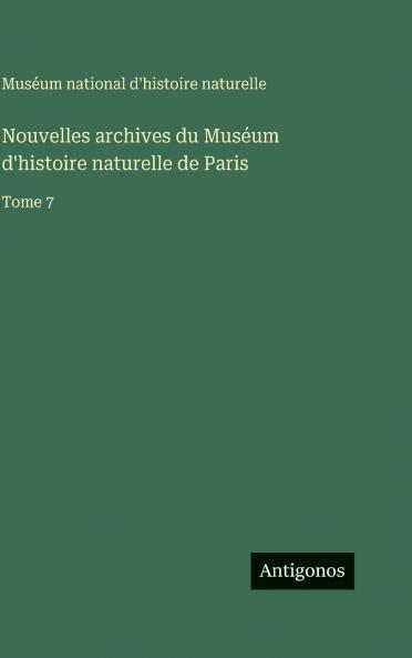 Nouvelles archives du Muséum d'histoire naturelle de Paris