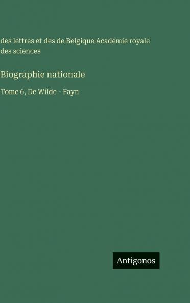 Biographie nationale