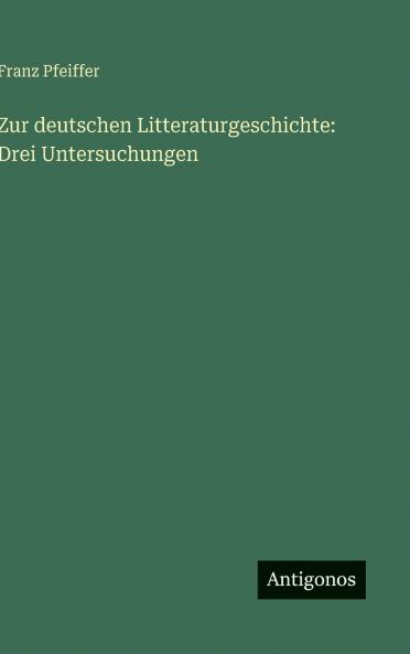 Zur deutschen Litteraturgeschichte