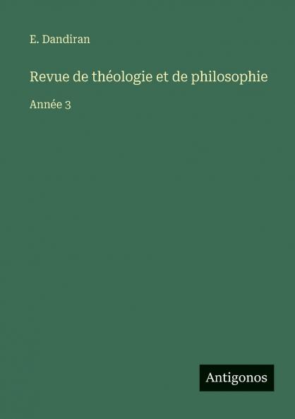 Revue de théologie et de philosophie