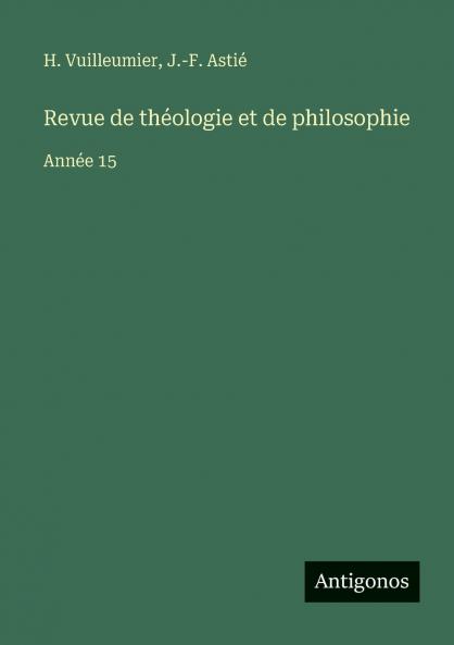 Revue de théologie et de philosophie