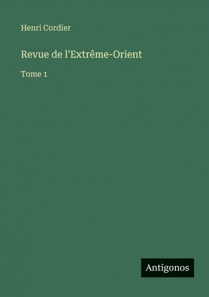 Revue de l'Extrême-Orient