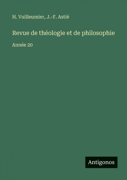 Revue de théologie et de philosophie