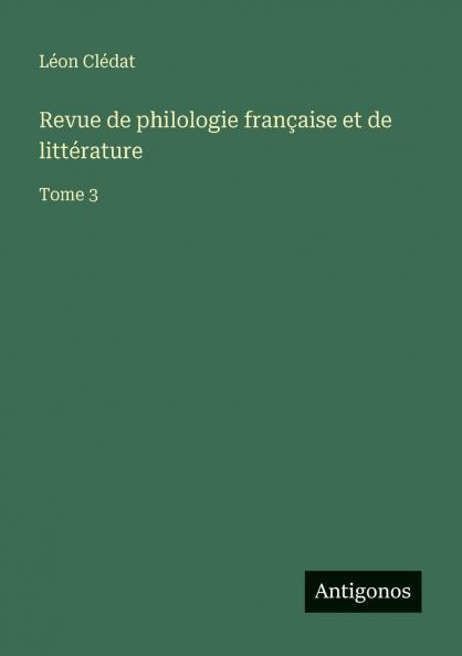 Revue de philologie française et de littérature