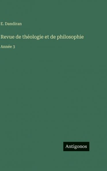 Revue de théologie et de philosophie