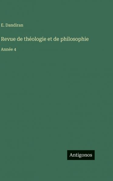 Revue de théologie et de philosophie