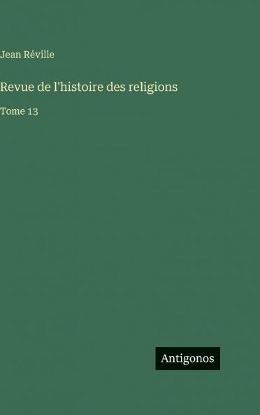 Revue de l'histoire des religions