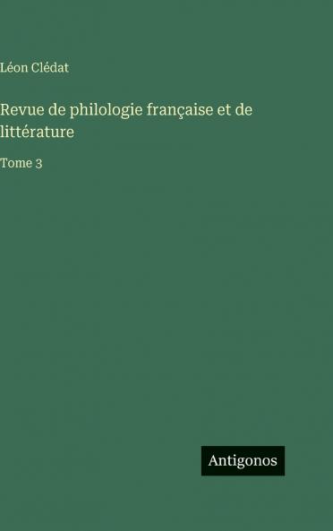 Revue de philologie française et de littérature